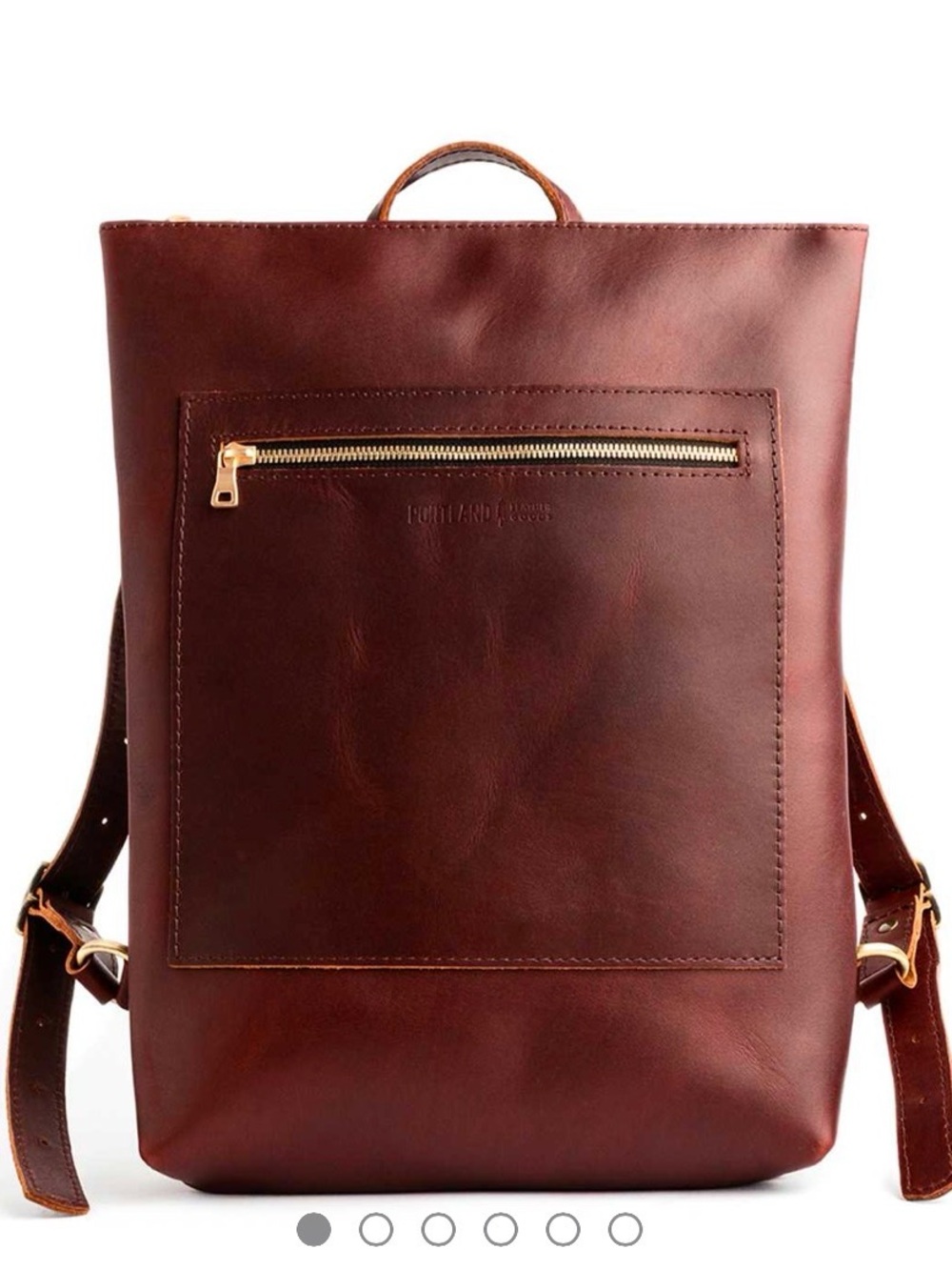 Portland Leather Laptop Backpack in Cognac